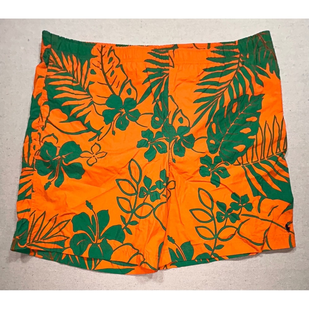 Vintage‎ Polo Sport Ralph Lauren Men's XL Swim Trunks Tropical Hibiscus Floral